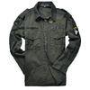 Fashion Cotton Police Casual Mens Cargo Shirt With Solid Color