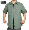 Classic Green Cotton Army Mens Cargo Shirt With Pointed Collar