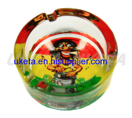 Windproof Round Glass Ashtray