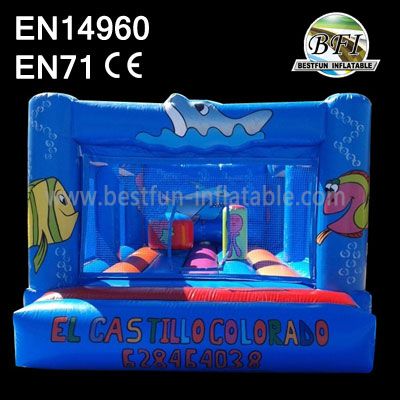 Under The Sea Blue Inflatable Jump Castle Rentals