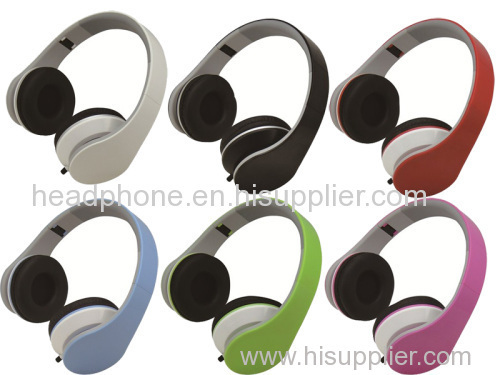 colorful foldable headphone stn- 2280 with hands free talk on the detachable cord