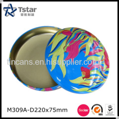 Round shape metal tin box