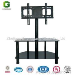 Simple and cheap tempered glass TV Stand/Convenience Concepts Glass TV Stand/Bent glass tv stand