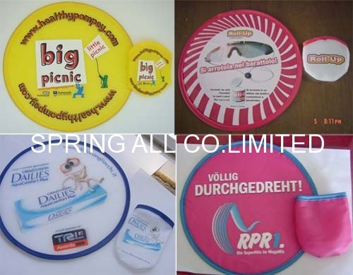 folding nylon frisbee, nylon frisbee, flying disc, cloth frisbee