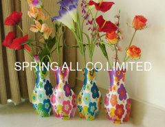 Colorful logo Foldable pvc vase