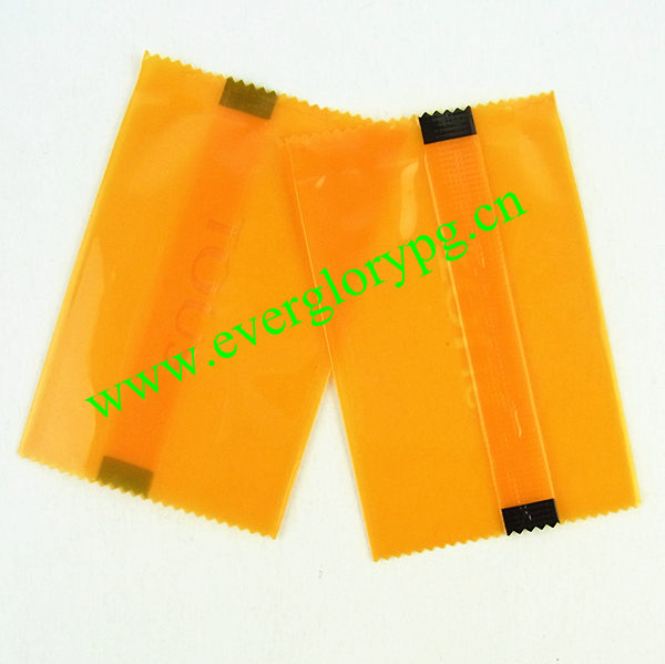 orange tiny plastic pill pouch bags