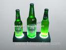 LED Acrylic Liquor Bottle Display Standing / Glorifier PS Injection Plastic Case