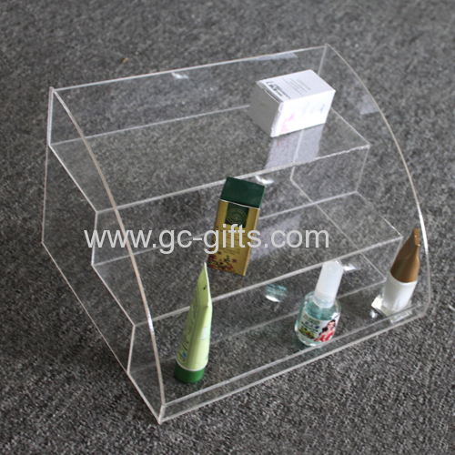 A variety of color material cosmetics display stand