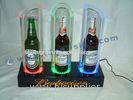 Transparent Acrylic Light Up Liquor Bottle Glorifier Display Holder For Beer