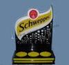 Schweppes Glowing Liquor Bottle Display Rack Acrylic For Retail Stores