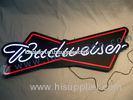 Black Acrylic LED Budweiser Neon Beer Signs Silk Printing Panel