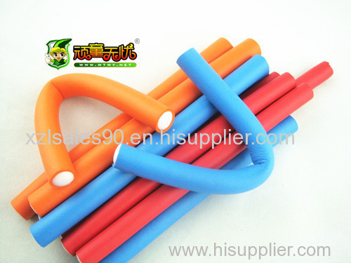 Colorful rubber foam hair roller