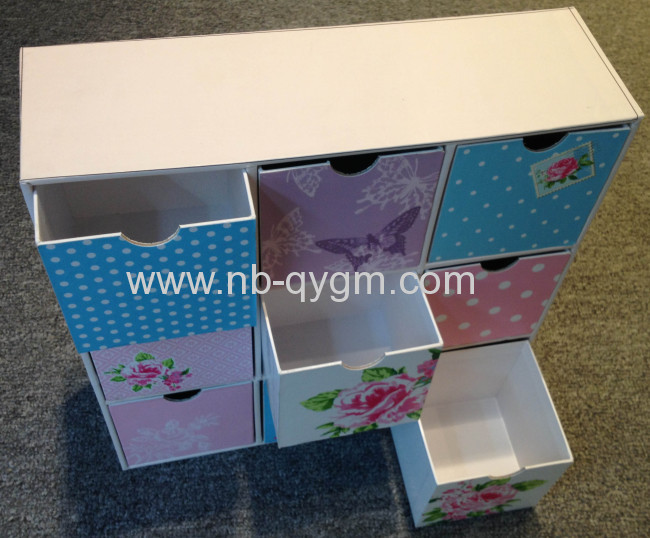 Storage Boxes with 9 square drawers 