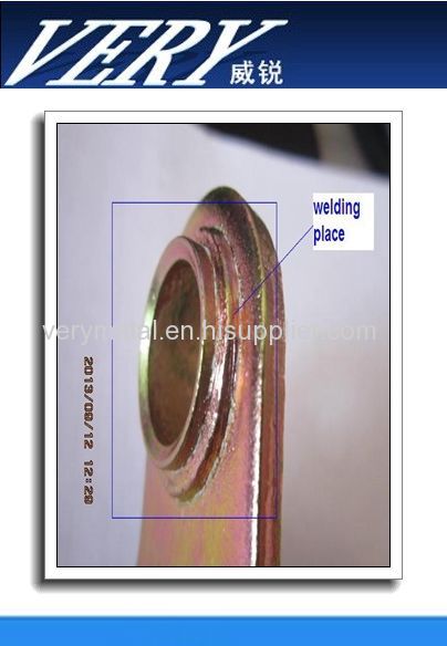 Galvanized steel spindle shaft with base plate welding color zinc