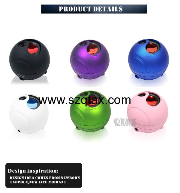 2013 new products portable speaker with usb port