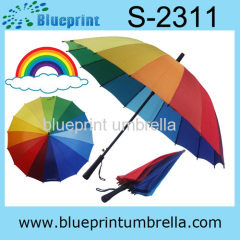 auto open fiberglass frame beautiful rainbow umbrella