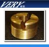 brass turned parts threaded screws with groove without deburr anti rust
