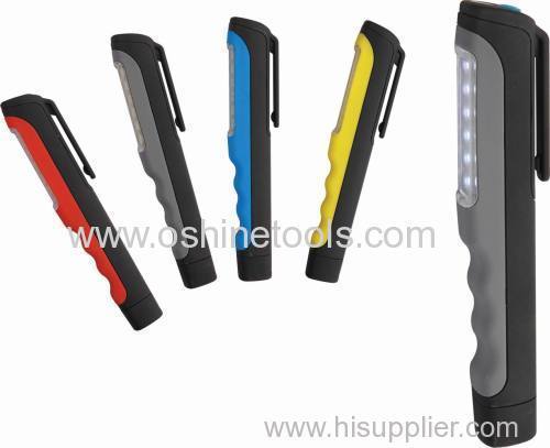 6 SMD +1LED Pocket Pen Light With Magnet on the bottom