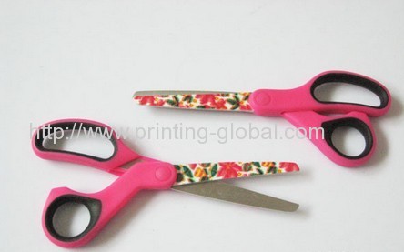 Hot stamping printing film for plastic and metal scissors