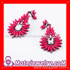 fashionable costume jewellery shourouk flower earrings for women 2013