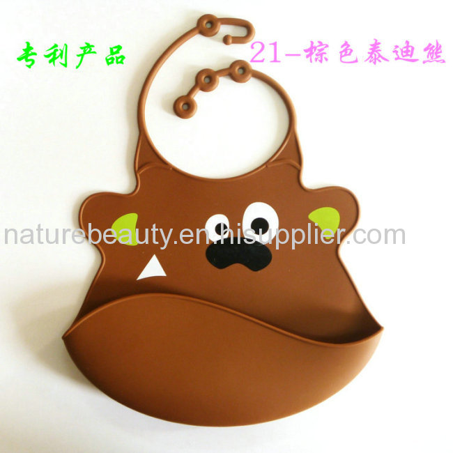 Colorful silicone baby bibs with snaps for wholesale