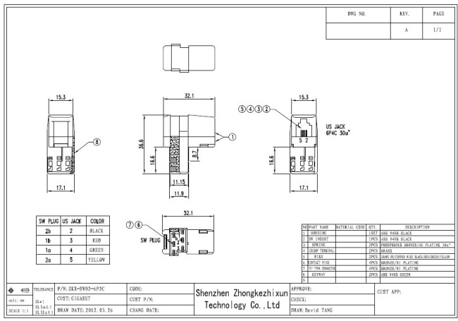 Swiss Adapter RJ11 to jack