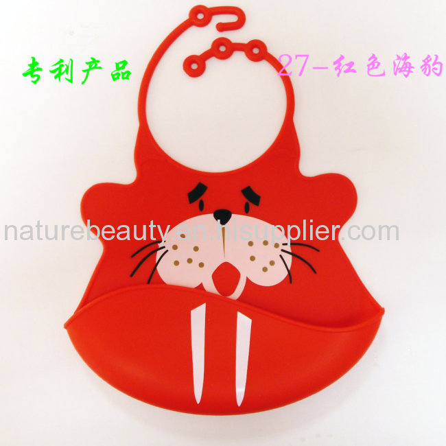 Colorful silicone baby bibs with snaps for wholesale