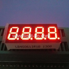 Super bright Red 4-Digit 0.36 inch ( 9.2mm ) anode 7-segment led display for i nstrument panel