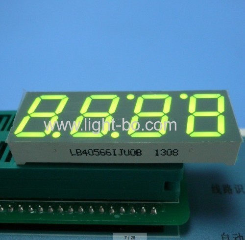 Ultra Blue Four-Digit 14.2mm ( 0.56 inch) Anode 7-Segment LED Clock Display