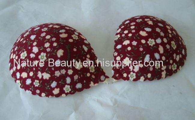 Adorable small floral print breathable silicone bra