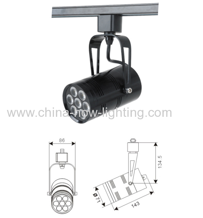 7W LED Track Light IP20 with 7pcs Cree XRE Chips