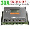 Gray Color IP30 32 bit MCU PWM Solar Charge Controller 12V / 24V / 48V auto , 30A