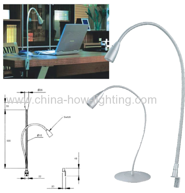 2013 New Aluminium Steel 1W 3W High Power LED Reading Light