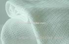 White Washable Woven Cotton Blanket , Durable Cotton Bed Blanket