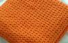 Orange Waffle Cotton Woven Blanket For Hotel Hospital , 70