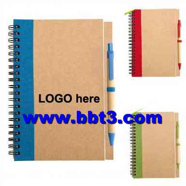 Top selling sprial notebook with recycle ballpen
