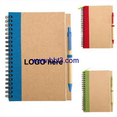 Top selling sprial notebook with recycle ballpen