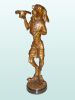 bronze candle holder statue
