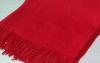 Red 20% Rayon 80% Wool Throw Blanket 140 * 175CM For Sofa Cover