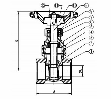 Standard Port Brass Gate Valve