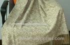 Bed / Sofa 100% Cashmere Throw Blanket With Self Edge 630 GMS