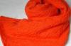 90% Wool 10% Cashmere Throw Blanket , Orange Sofa Throw Covers