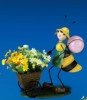 Flower Stand with Solar Light - metal Bee shape