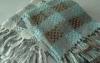 Acrylic Woven Chenille Throw Blanket Self Selevdge With Fringe Ends