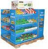 4 Tiers / Sides Cardboard Display Stand For Snack Promotion , Matte Lamination