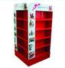 Red Paper Pallet POS Cardboard Display Stands For Socks Promotion