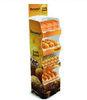 4 Tiers Supermarket Cardboard Floor Display Stand For Bread , 1500 X 450 X 400mm