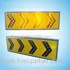 Corrosion resistance yellow Solar Powered Display LED Traffic sign 1200 * 400 * 65mm