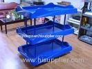 3 Layers Double Side Hypermarket Display Rack For Beverage Snack