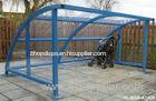 Custom Blue Iron Metal Display Stands Bicycle Rack In Public